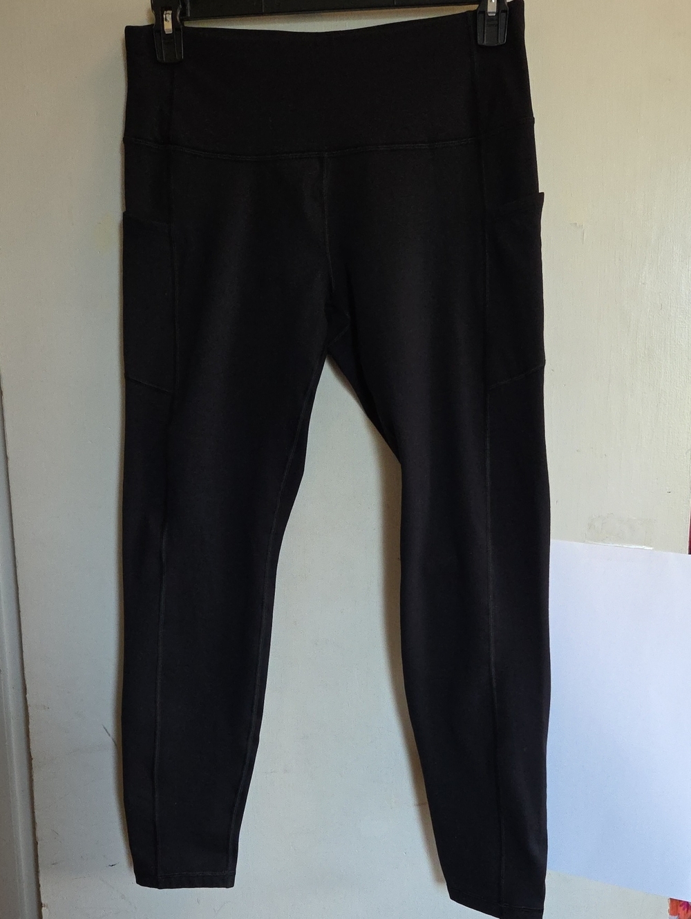 Heathyoga Black High-Waist Pocket Leggings Women's XL